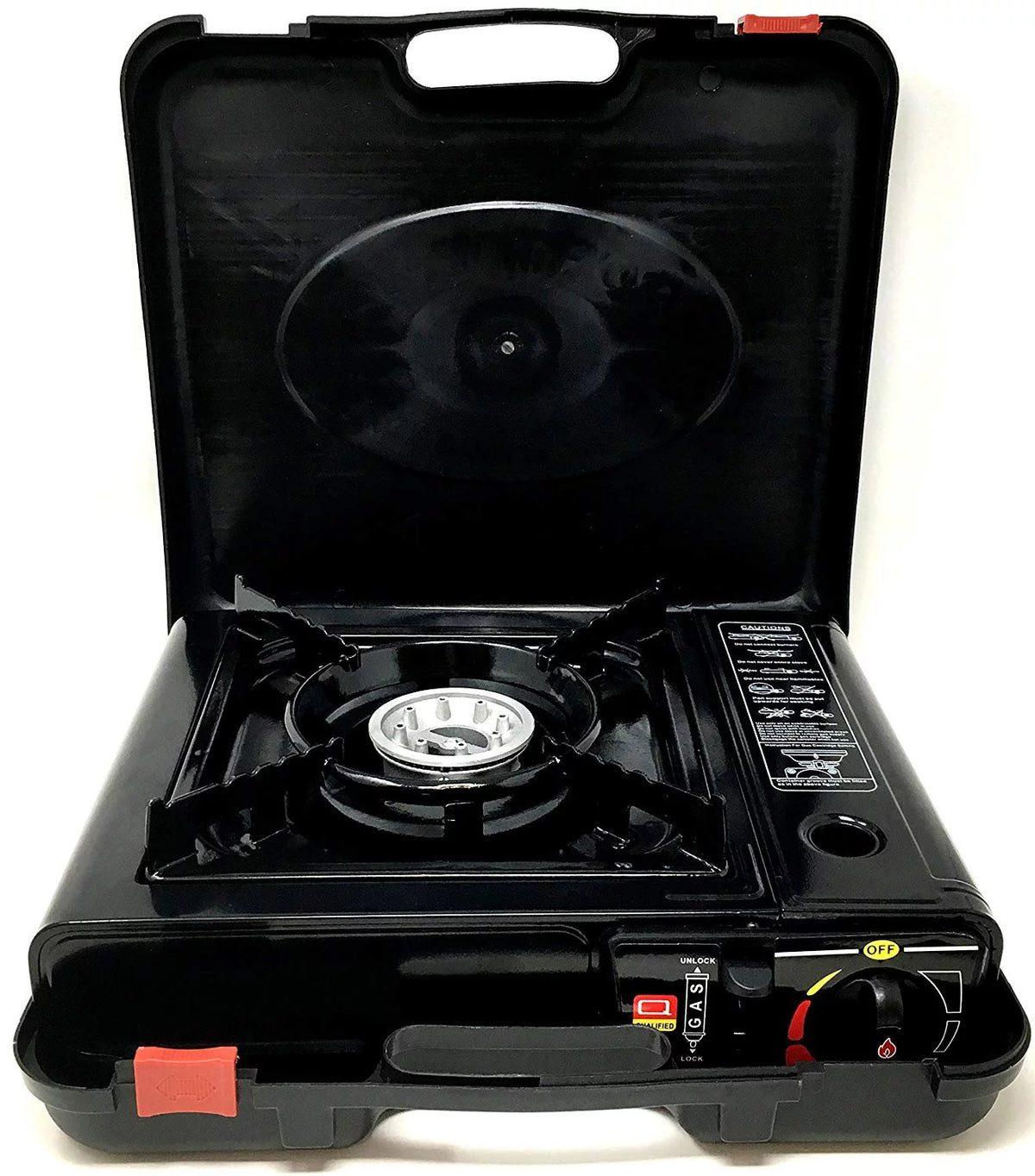 Portable Outdoor Butane Gas Stove with Stainless Steel Body and Carrying Case S2535