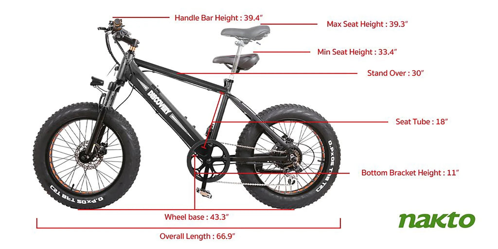 White 20in Fat Tire Electric Bicycle N855
