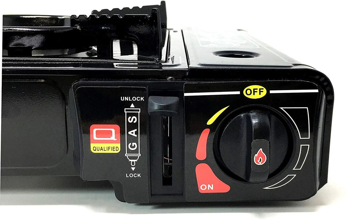 Portable Outdoor Butane Gas Stove with Stainless Steel Body and Carrying Case S2535