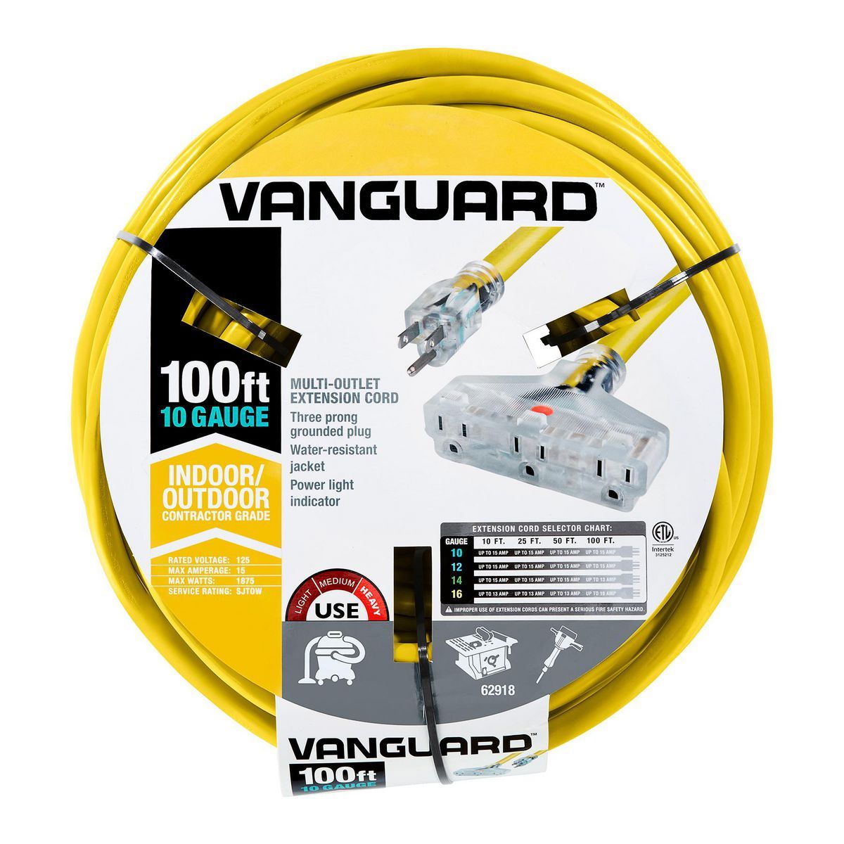 100 ft. 10/3 Gauge Triple-Tap Extension Cord P278