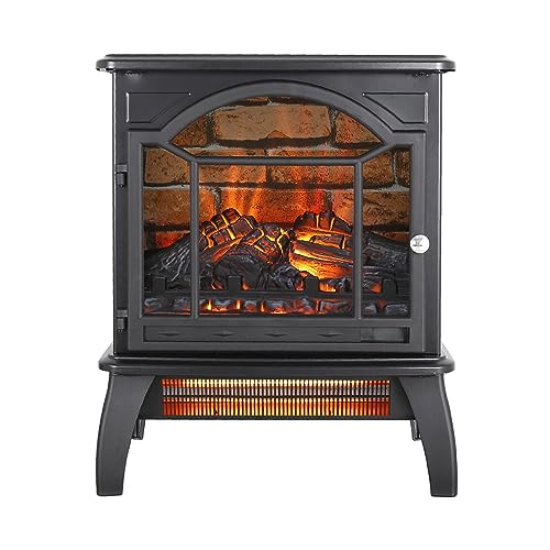 1500W Infrared Freestanding Electric Fireplace Stove Heater with Remote A25620
