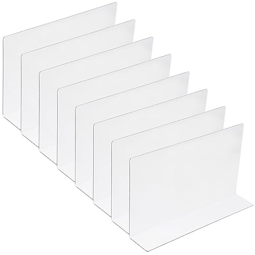 8 Pcs Clear Acrylic Closet Shelf Dividers D718020