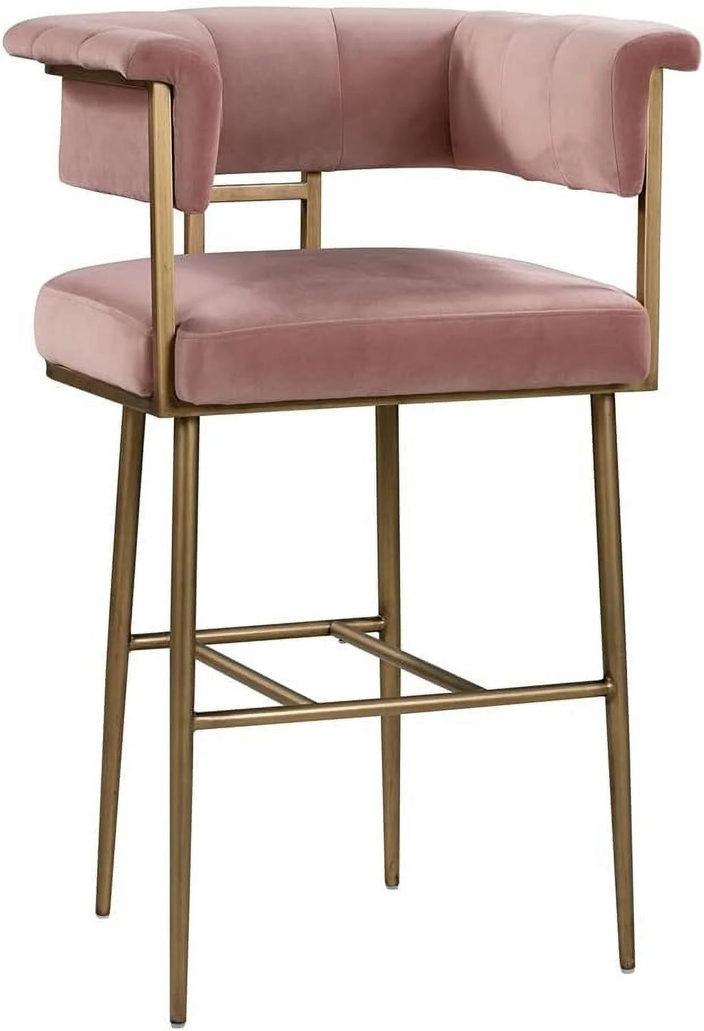 Blush Velvet Upholstered Barstool G87778