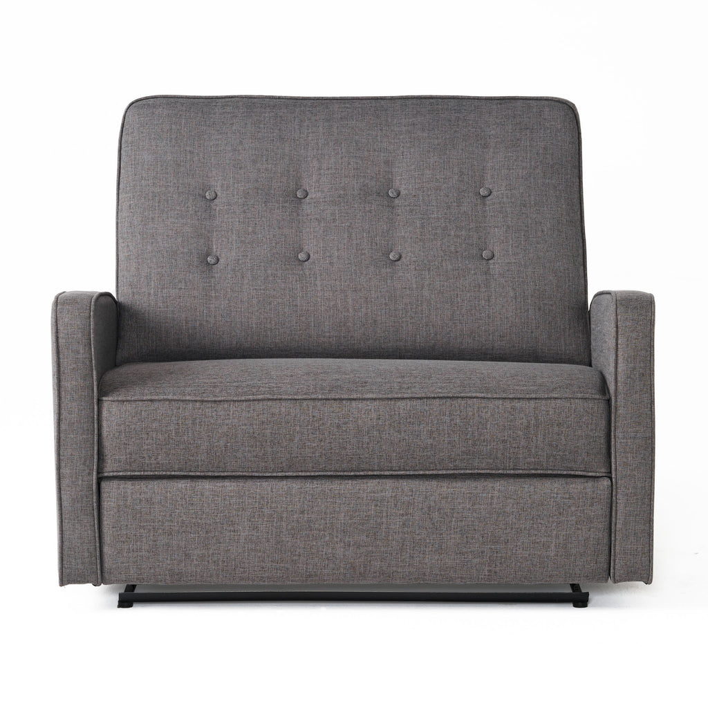 Gray Fabric Reclining Loveseat R4957