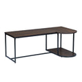 47.2'' Rectangular Wood Grain Top Coffee Table with Metal Frame B550191