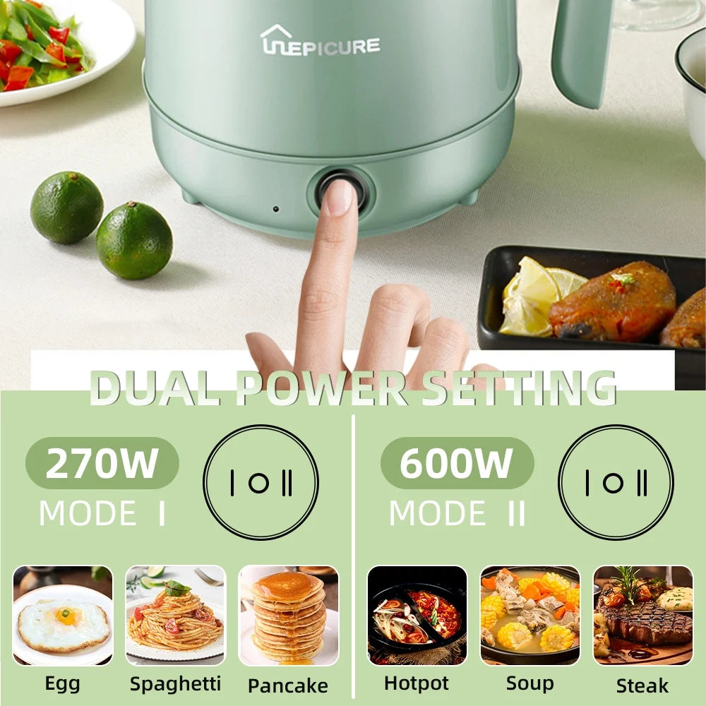 1.7L Electric Cooker with Steamer and Dual Control N3569