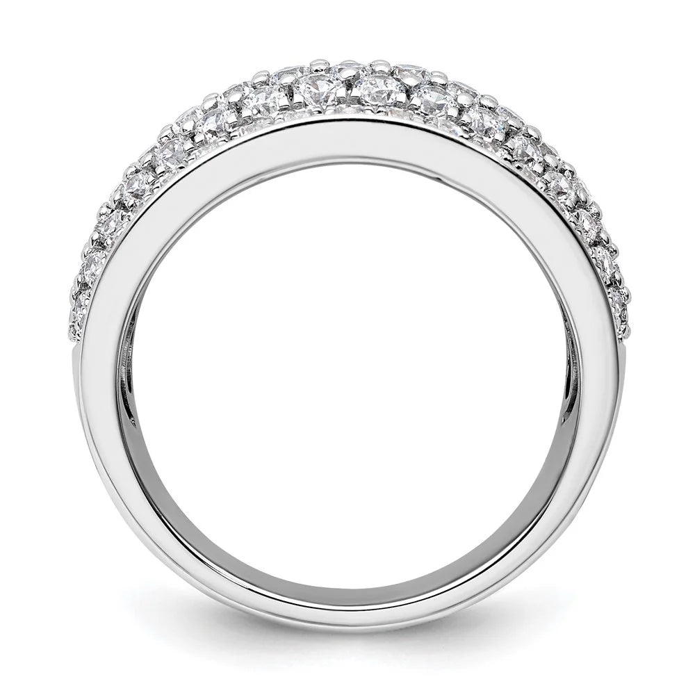 14k White Gold Lab Grown Diamond Layered Band S431848