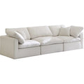 Cream Velvet Modular Sofa Q824503