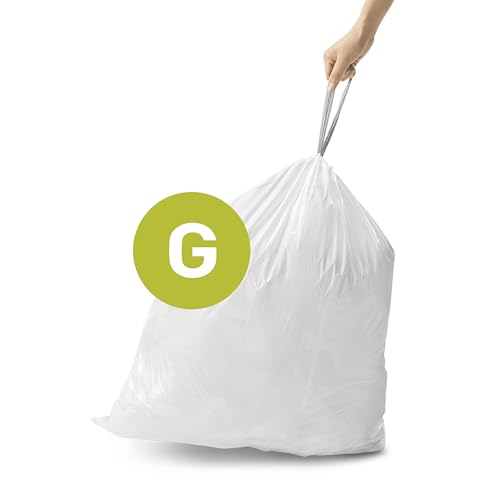 100 Count Drawstring Trash Bags, 30-35 Liter / 8-9 Gallon, White N327