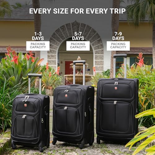 Black Softside Expandable Luggage, Checked-Large 29-Inch T2447