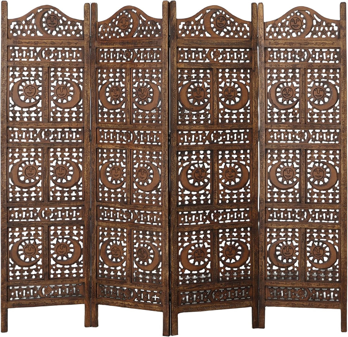 4 Panel Wooden Room Divider I8693
