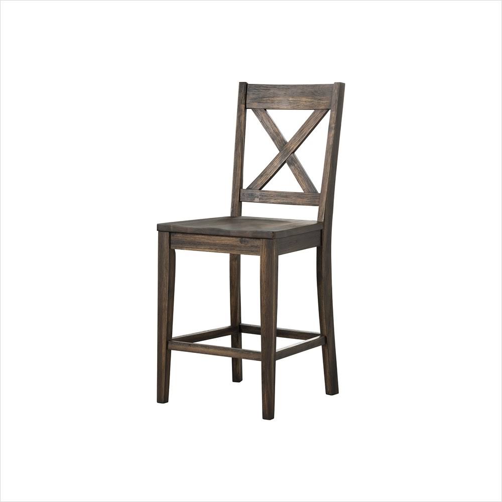 Weathered Russet X-Back Barstool O40321