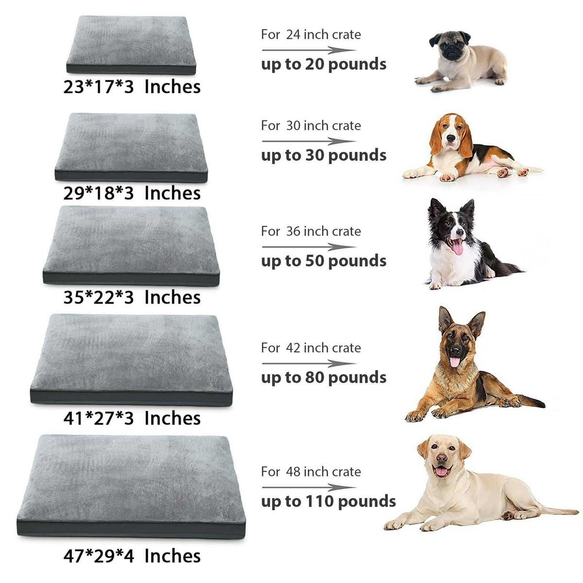 Waterproof Plush Dog Bed with Removable Washable Cover G297917