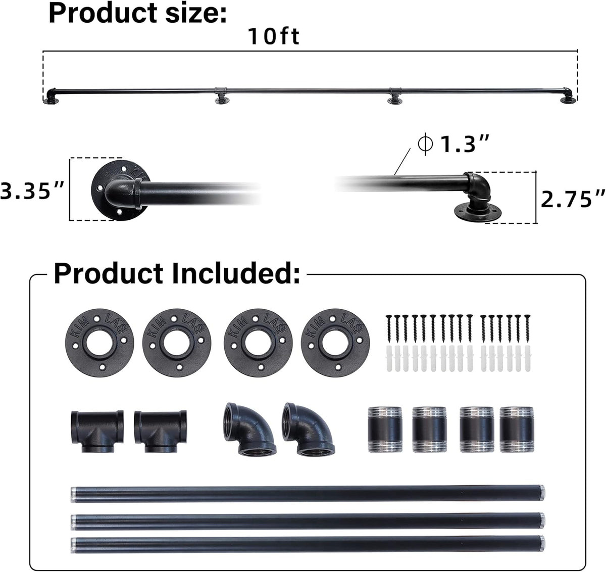 10FT Stair Hand Rails D639989