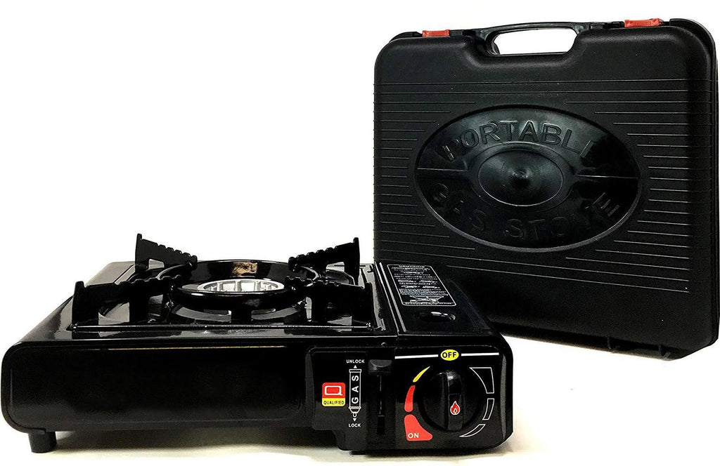 Portable Outdoor Butane Gas Stove with Stainless Steel Body and Carrying Case S2535