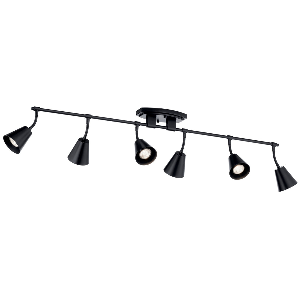 Black 6 Light Rail Light Z324061