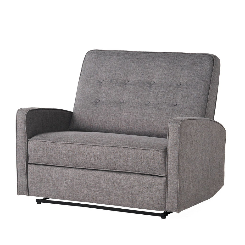 Gray Fabric Reclining Loveseat R4957