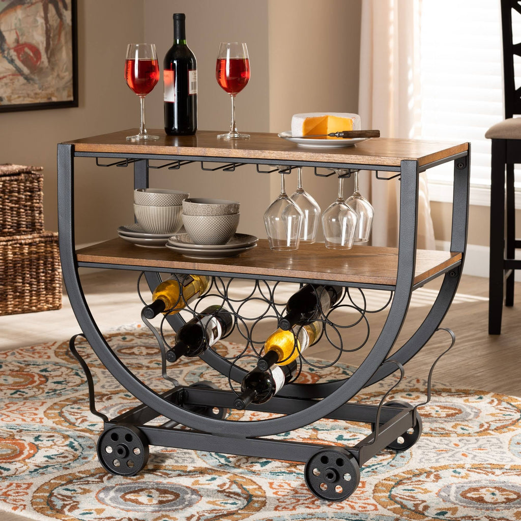 Industrial Dark Brown Cart F717672