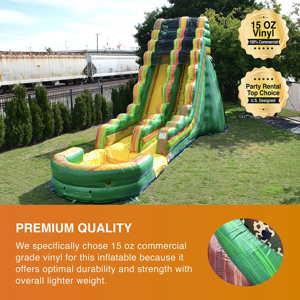 19' Inflatable Water Slide with Splash Pool W712262