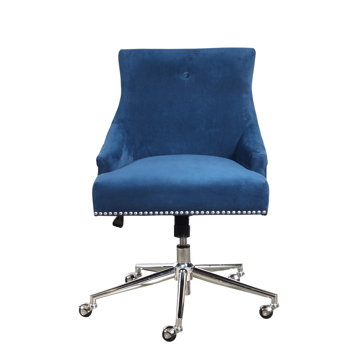 Navy Blue Velvet Office Chair N8149
