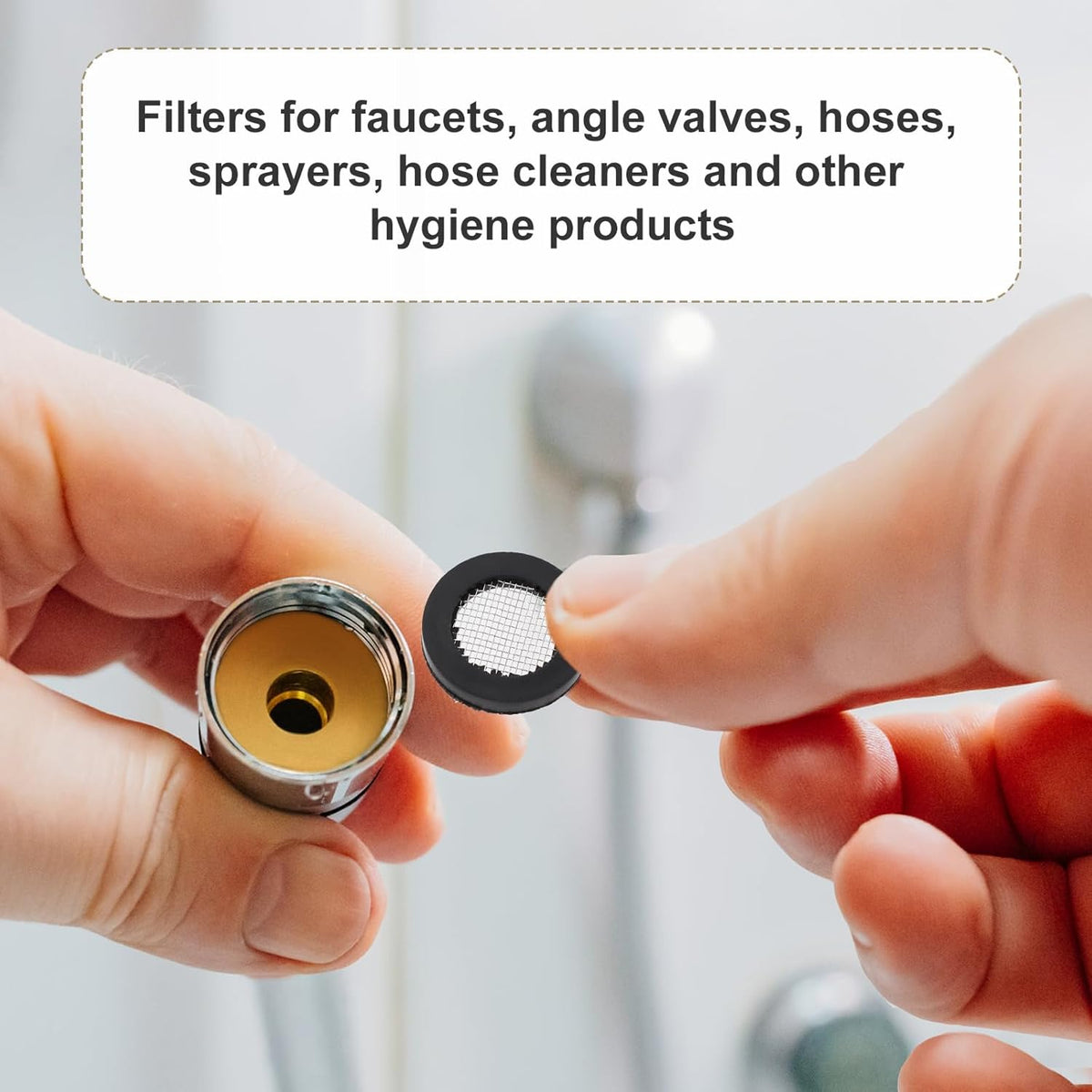 20pcs Shower Head Filter Gasket, 2 Types Faucet Washers, 10 Rubber Washers, 10 O-Ring Stainless Steel Water Hose Gasket D164