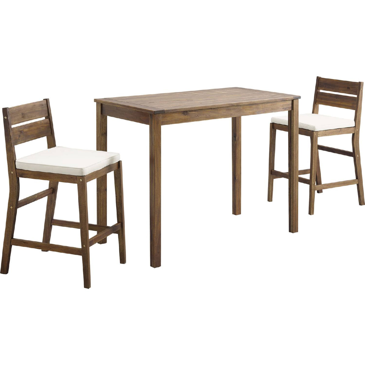 3-Piece Acacia Counter Height Dining Group Dark Brown B9460