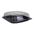 Black Disposable Square Catering Tray with Lid, 25/Case T85823