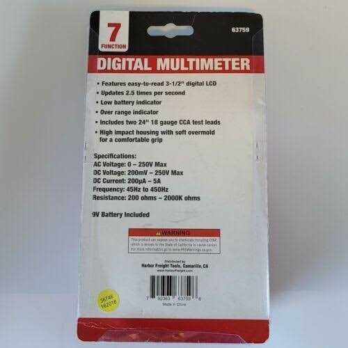7-Function Digital Multimeter O79348