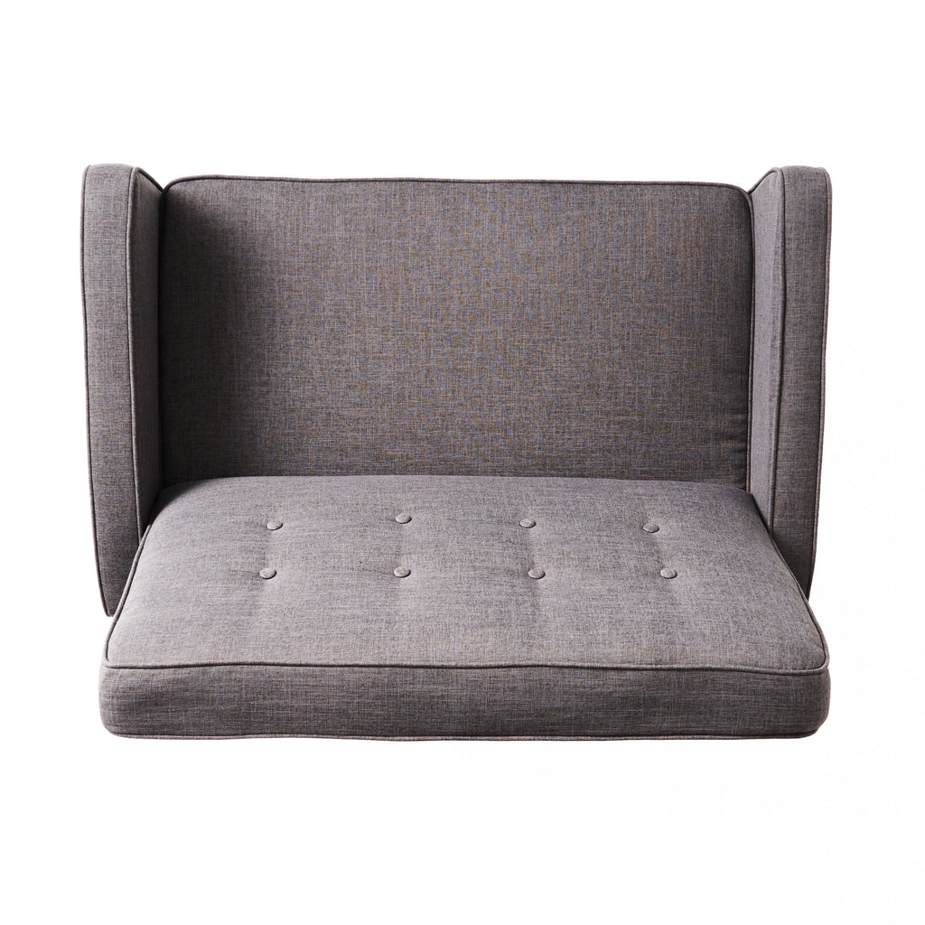 Gray Fabric Reclining Loveseat R4957