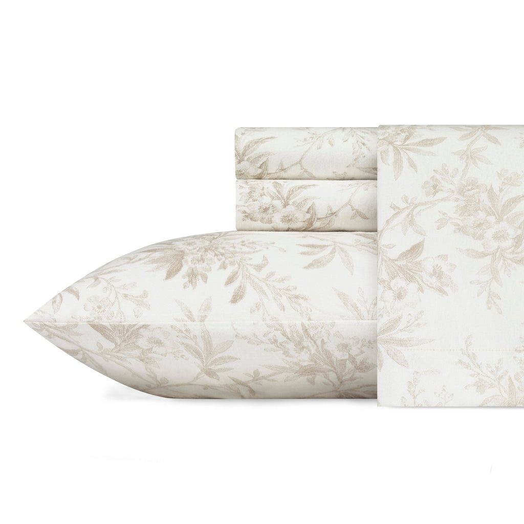 Beige Flannel Full Sheet Set G616772