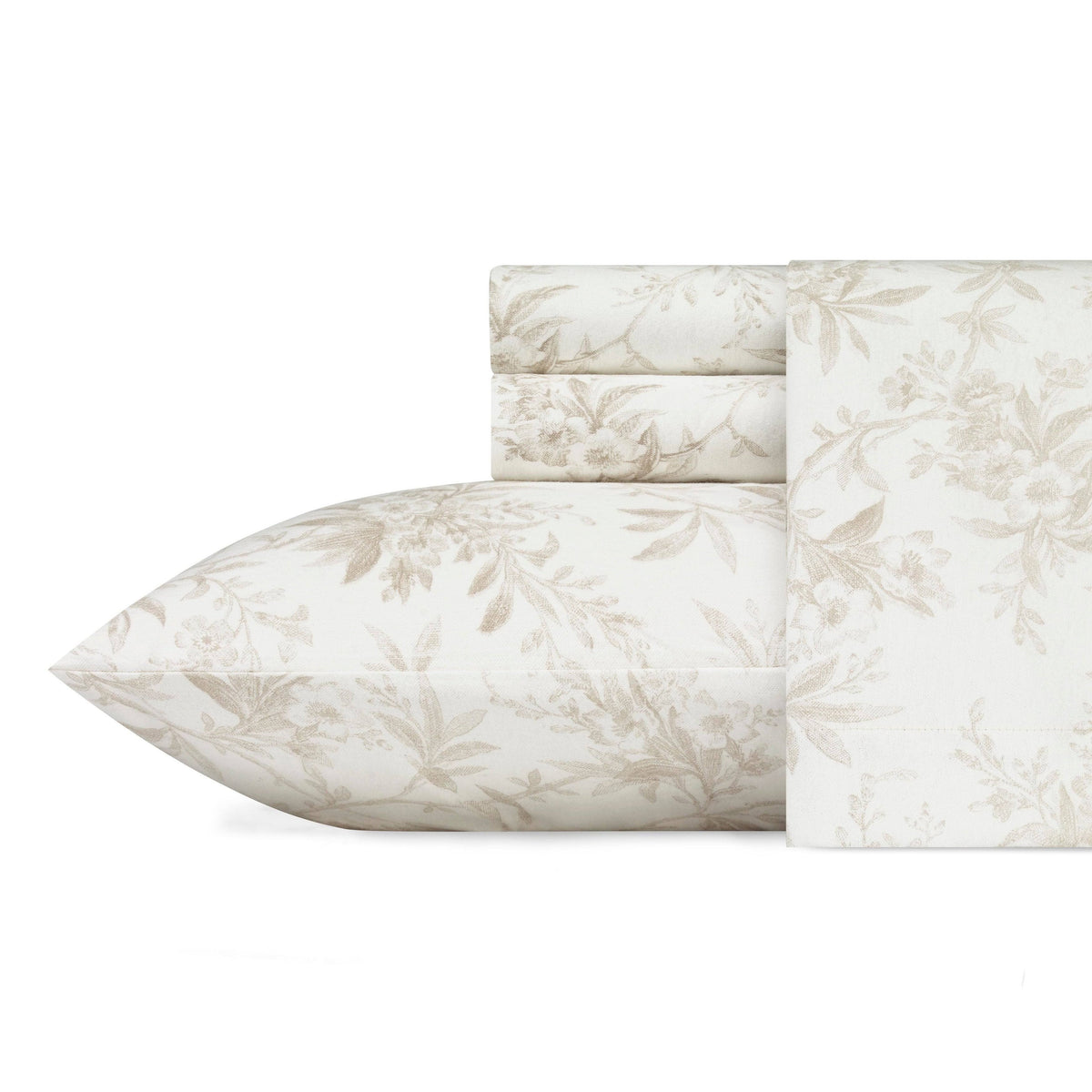 Beige Flannel Full Sheet Set G616772