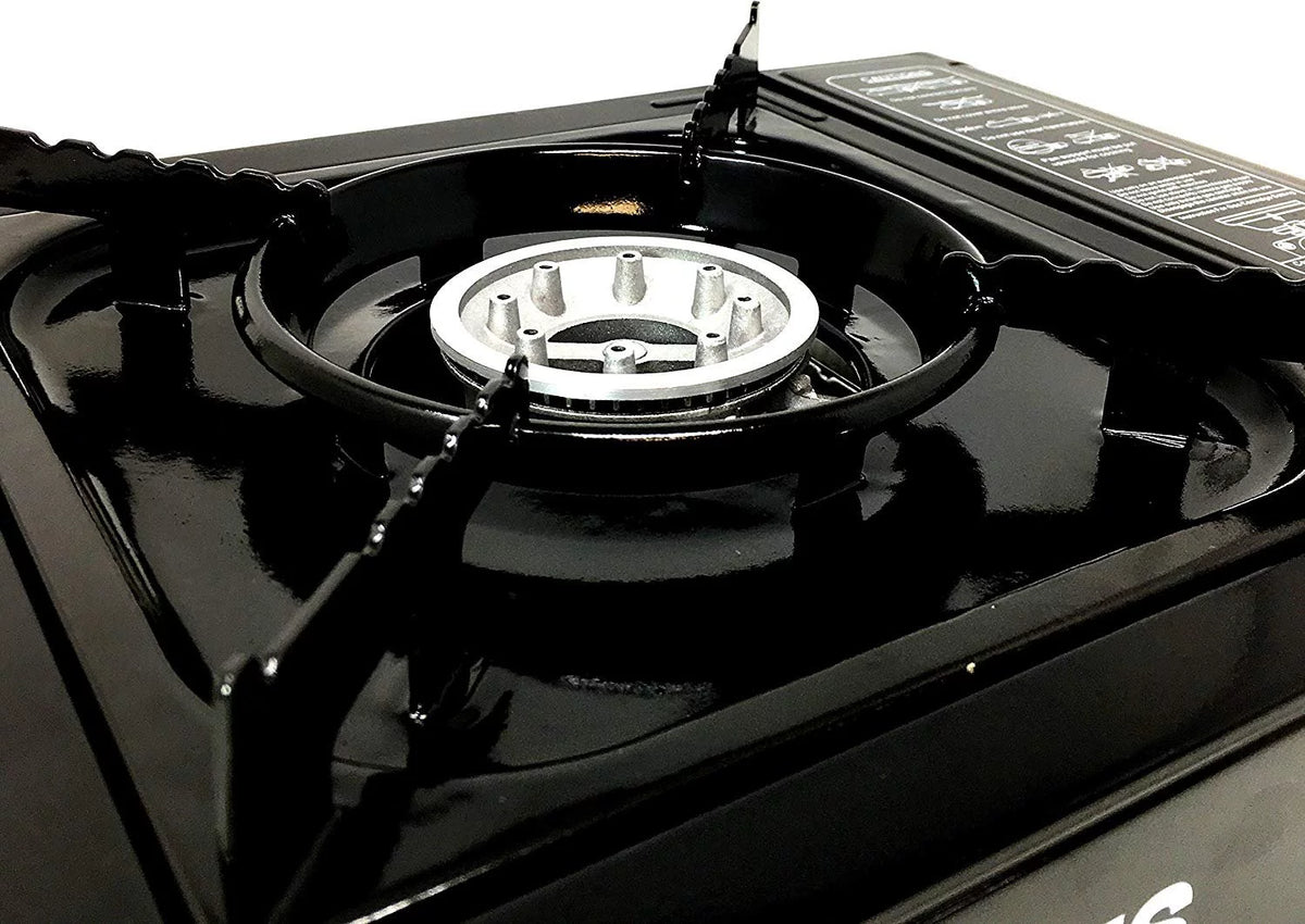 Portable Outdoor Butane Gas Stove with Stainless Steel Body and Carrying Case S2535