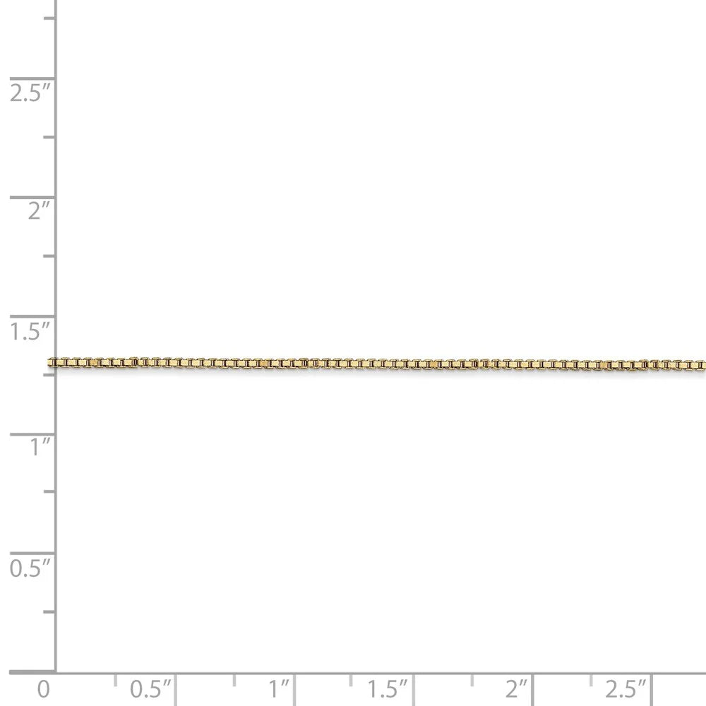 14kt Yellow Gold 1mm Box Chain 20 inch Lobster Clasp I499098