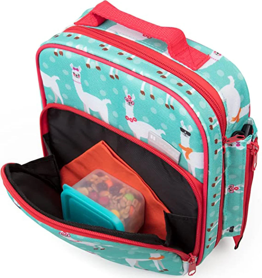 (2 pack) Insulated Lunch Box Tote with Snack Pocket and Water Bottle Holder Z62326