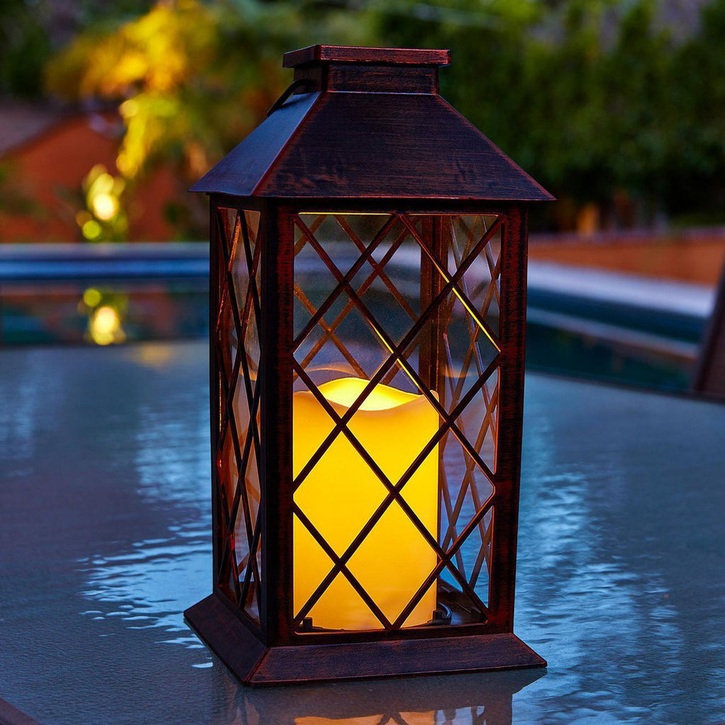 11 in. Solar LED Lantern B828
