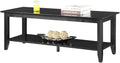 Espresso Coffee Table with Shelf E980701