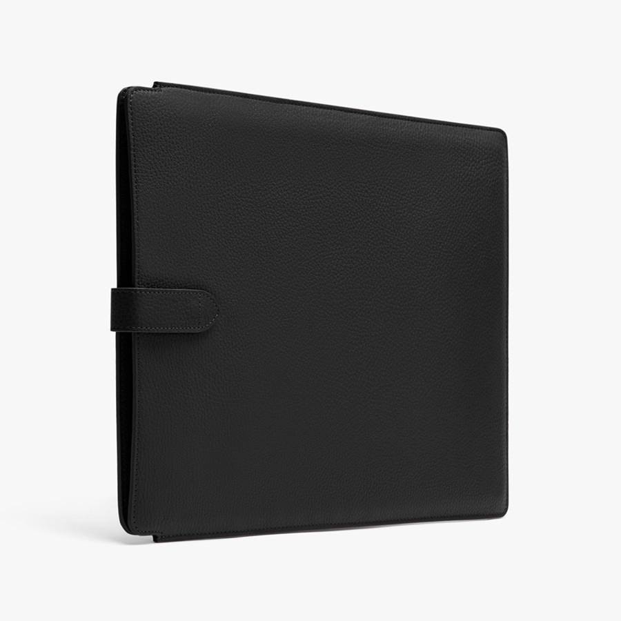 Black Pebbled Leather Inch H34533