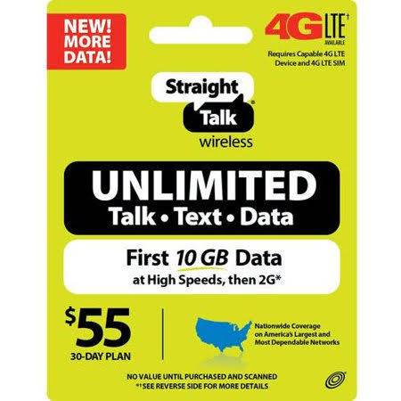 30-Day Unlimited Plan Prepaid Phone Card B97328