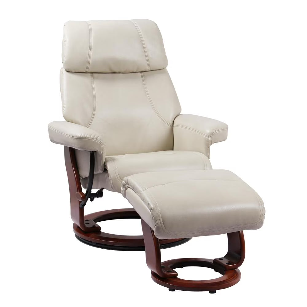 Khaki Recliner and Ottoman T38590