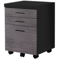 Gray Rectangular Filing Cabinet with Castors X71984