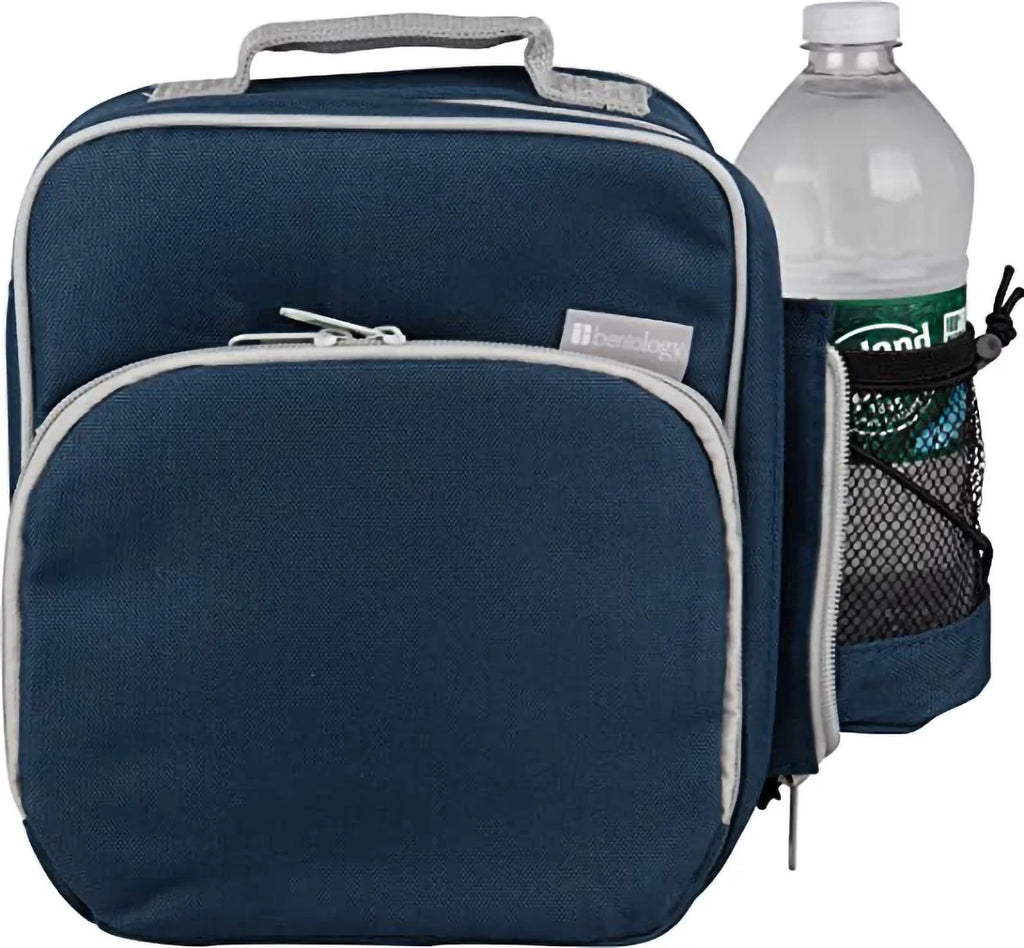 (2 pack) Insulated Lunch Box Tote with Snack Pocket and Water Bottle Holder Z62326