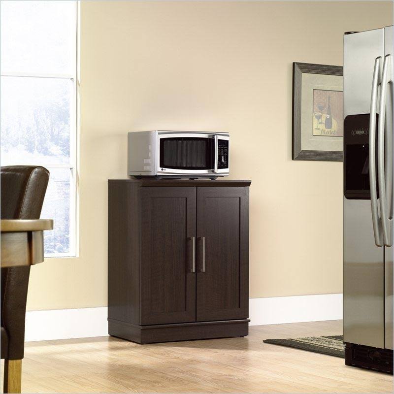 Dark Oak Microwave Cabinet H327298