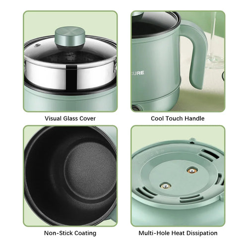 1.7L Electric Cooker with Steamer and Dual Control N3569
