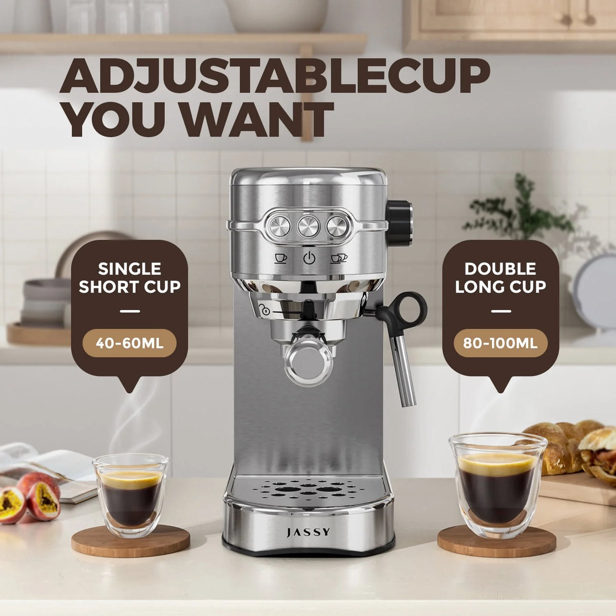 20 Bar Espresso Coffee Maker with Milk Frother X7704