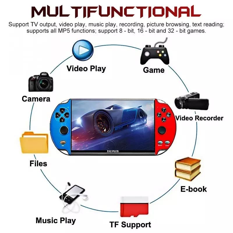 16GB Retro Handheld Games Player 7 Inch Video Game Console U539