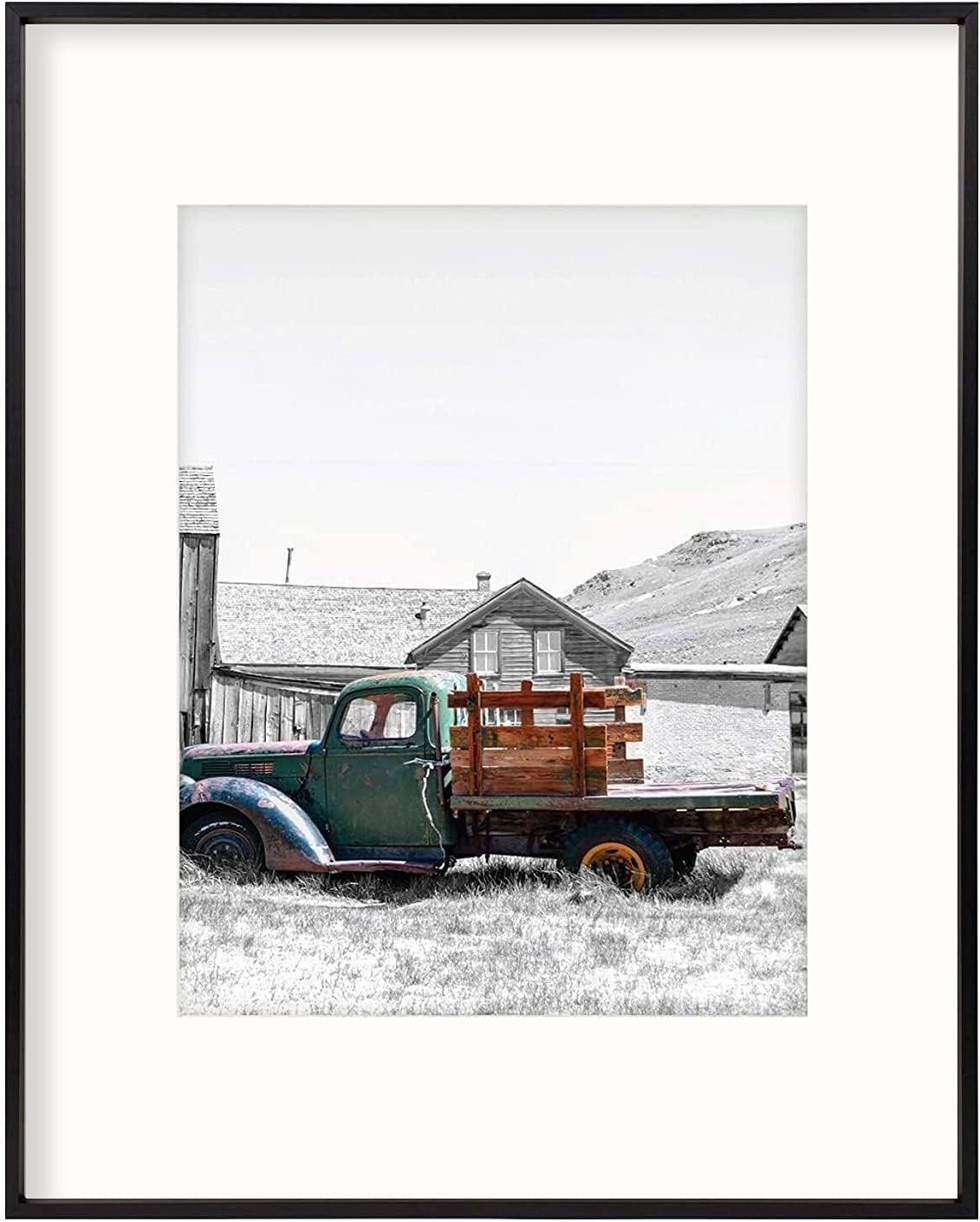 16x20 Satin Aluminum Photo Frame with Ivory Mat O63604
