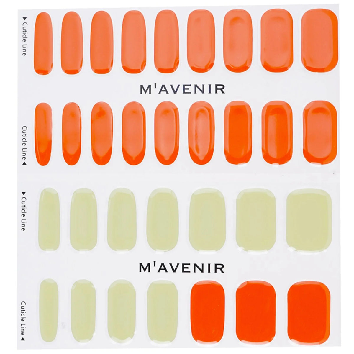 32pcs Orange Nail Sticker S78654