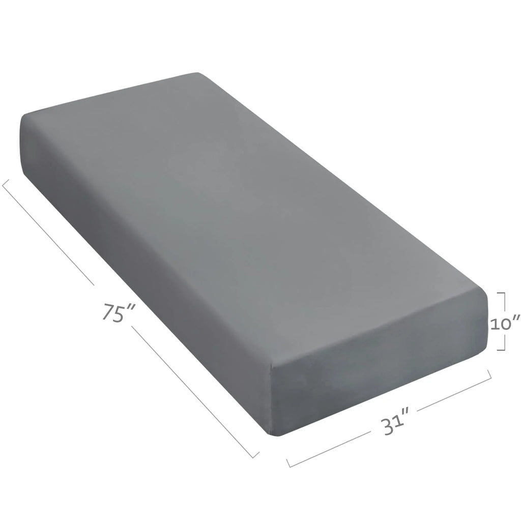 Gray Microfiber Cot Fitted Sheet 31x75 Inches H5431