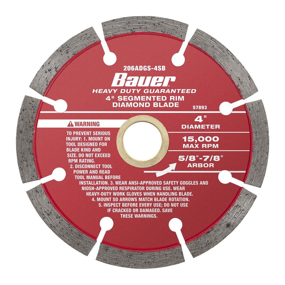 4 in. Segmented Rim Diamond Saw Blade H568