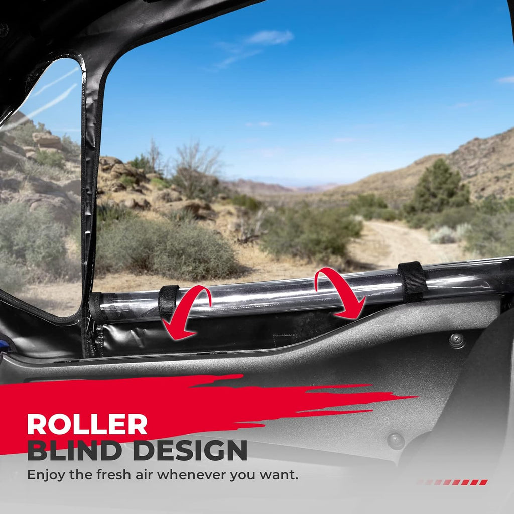 Upgraded Soft Upper Doors Set UTV Door Cab Enclosure Kit Side Windows X970023